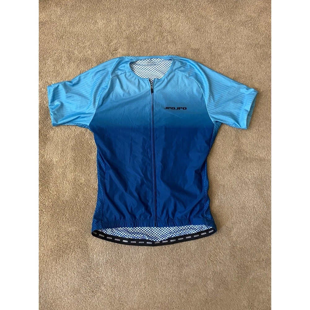 JPOJPO Blue Ombre Short Sleeve Cycling Jersey Active Lifestyle Size XXL